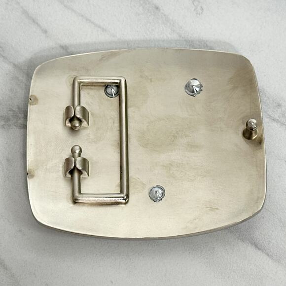 Letter U Initial Monogram Silver Tone Belt Buckle ✨ - Picture 5 of 14